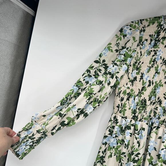 EUC Tuckernuck Floral Maxi Dress - Green and Blue - Picture 6 of 11